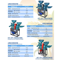 Machine combinée agricole pour le décorticage et le blanchiment du riz, avec tamis vibrant, broyeur de son fin et broyeur de maïs