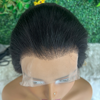 Perruque Courte Droite en Cheveux Humains Pas Chère, Perruque Frontale HD Sans Colle, Perruques en Cheveux Humains avec Dentelle Frontale, Perruque Pixie Cut en Dentelle pour Femmes Noires