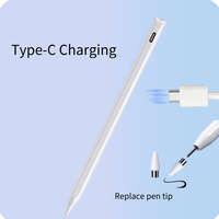 Tombol Tekan Universal Stylus Magnetik dengan Ujung yang Dapat Diganti untuk iPad Pencil Layar Sentuh IOS/Android Aluminium