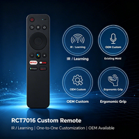 Télécommande IR à double protocole RCT7016, 16 touches, OEM/ODM, avec boutons en silicone, piles 2xAA pour Home Cinéma