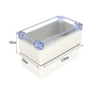 Wholesale OEM ODM Customized ABS Outdoor IP65 Waterproof Distribution Box Hinged Transparent Cover Enclosure Junction Box