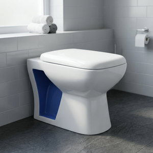 Luxueuse commode de toilette en porcelaine siège de casserole-Designer EWC rétro rustique noir européen placard à eau toilettes suspendues murales - Product Image 6