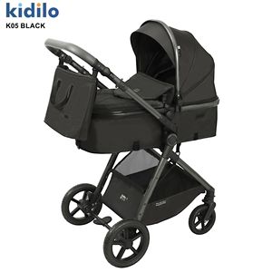 รถเข็นเด็ก<span class=keywords><strong>แบบ</strong></span>ปรับได้ Kidilo K05 รุ่นสองที่นั่ง โครงสร้างอลูมิเนียมอัลลอยด์ ดีไซน์สูง ทันสมัย พร้อมที่จับแบบปรับกลับด้านได้ พับเก็บได้ น้ำหนักเบา ปรับเอนนอนได้ - Product Image 2