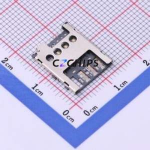 SMO-1027-P6 SIM Card Connector SMD Connector Flip Cover Type Micro SIM Card Card Holder 1.45mm - Product Image 1