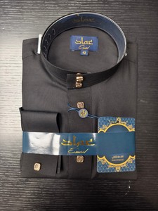 Stock stile Qatar abiti da bambino scatola con colletto alto con bracciale con tasca laterale abiti eleganti - Product Image 4