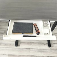 Bureau mince d'ordinateur de bureau à domicile de conception moderne en plastique écologique durable à haute compatibilité avec 1 tiroir