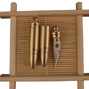 Llavero Colgante de Cuchillo Bala de Latón Estilo Chino Portátil para Coche, Bolso, Hombres y Mujeres - Product Image 5