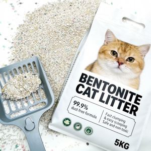 BENJIE Beijing Litière pour chat en billes grises 5kg, écologique, faible teneur en poussière, agglomération rapide, hautement absorbante - Product Image 1