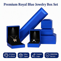 Boîte à Bague LED Rectangulaire en Plastique OEM avec Fermeture à Pression et Intérieur en Velours Simple pour Présentoir de Bijoux Collier Bracelet Jonc