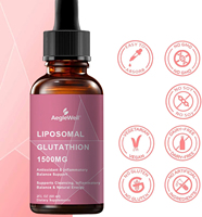 Aeglewell OEM Gouttes Liquides de Glutathion Liposomal, Complément de Glutathion en Gouttes, Gouttes de L-Glutathion pour la Détoxification du Foie