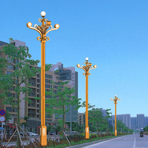 Lampadaire LED décoratif en alliage d'aluminium bronze IP65 3500K blanc chaud, culot E27, garantie 10 ans, angle de faisceau 360° pour l'éclairage - Product Image 4