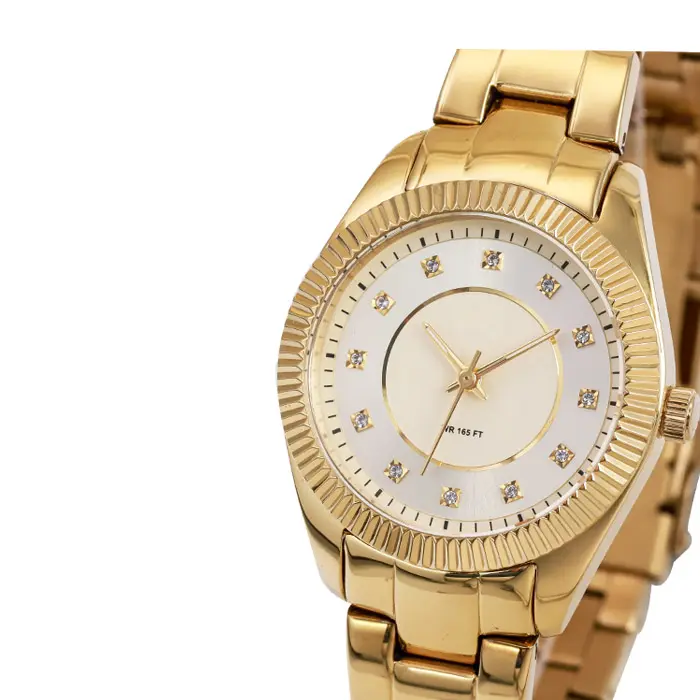 2022 High Quality Classic Women Casual Watches Fashion Design Quartz Watches Real Gold Watch With Diamonds