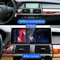 Layar Mobil Android Qualcomm 685 SM6225 untuk BMW X5 E70 X6 E71 E72 Pemutar Video Navigasi Wireless CarPlay Android Auto Head Unit