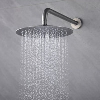 Système de douche thermostatique multifonction mural en acier inoxydable 304 brossé de luxe avec jets de corps et barre coulissante