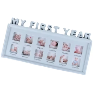 Biểu tượng tùy chỉnh của tôi năm đầu tiên bé khung ảnh 12 tháng sơ sinh quà Tặng lưu niệm sinh thái thân thiện gỗ bé lưu niệm khung - Product Image 1