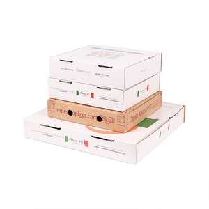 Kue Pizza makanan 10/11/12/13/15/16 "grosir Logo kustom cetak bergelombang kotak kemasan bergelombang Kraft murah - Product Image 5