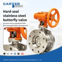 Válvula de Mariposa de Triple Excéntrico con Asiento Metálico de Acero Inoxidable CF8, Brida RF, Neumática, Exd, Alta Temperatura, Alta Presión, ANSI API OEM