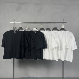 Envío de 7 días en stock 100% Coton Heavyweight Impresión personalizada Camisetas de gran tamaño para hombres Camiseta en blanco Boxy Drop Shoulder Streetwear - Product Image 5