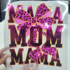 Metallic 3D Puff Vinyl Iron on MOM MAMA <span class=keywords><strong>Rhinestone</strong></span> Diseño de transferencia de calor para ropa - Product Image 5