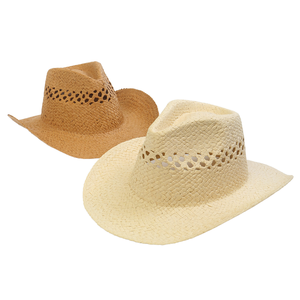 Sombrero de Vaquero Estilo Panamá de Papel, Diseño Dobby Unisex, Estilo Jazz, para Uso Diario, Primavera, Verano, Viajes, Playa y Costa - Product Image 2