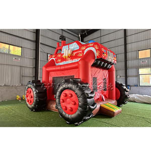 <span class=keywords><strong>Camion</strong></span> à <span class=keywords><strong>benne</strong></span> basculante gonflable à double voie et château plein d'entrain avec toboggan - Product Image 6