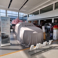 Housse de présentation élégante en satin de soie premium pour voiture, avec logo de marque personnalisé, tissu à haute élasticité