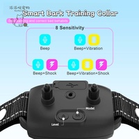 Neues Intelligentes Anti-Bell-Hundetrainingshalsband LCD-Farbbildschirm Automatische Sprachsteuerung IP67 Wasserdicht 300mAh Akku Kunststoff