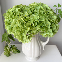 Bunga Hydrangea Realistis Sentuhan Nyata Simulasi Bunga Lembut Hydrengea Palsu Dekorasi Pernikahan Rumah Rangkaian Bunga
