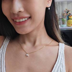 Collar con Colgante de Plata de Ley 925 con Moissanita Corte Marquesa VS1 2.52CT, Estilo Diamante, Joyería para Regalo de Boda o Fiesta - Product Image 1