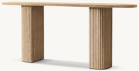 Table Console moderne en chêne en bois massif de luxe pour salon chambre d'hôtel planche MULHOLLAND de haute qualité