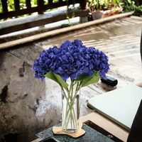 Penjualan Panas Bunga Plastik Buatan Evergreen Hydrangea untuk Dekorasi Ruangan, Hari Thanksgiving, dan Natal