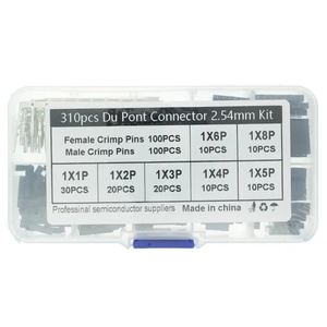 310 cái/một bộ Dupont dây Jumper pin tiêu đề kết nối nhà ở Kit nam uốn pins + Nữ pin kết nối thiết bị đầu cuối Pitch với hộp - Product Image 3