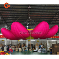 Décoration de fleur gonflable vibrante forme personnalisée fleur gonflable fleur accessoire de scène suspendu fleur sauter