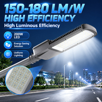 Lampadaire LED 200W avec boîtier en aluminium moulé sous pression IP66, éclairage extérieur pour parcs industriels et routes d'accès