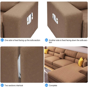 YoYow Hardware Modern Sectional Sofa Connector Brackets Zinc Plated Soft Closing Sofa Frame Connection - Product Image 4
