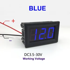 DC 3.5-30V kỹ thuật số xe vôn kế ô tô điện áp <span class=keywords><strong>Meter</strong></span> Red/Blue/green12v 24V xe máy xe LED hiển thị điện áp <span class=keywords><strong>Tester</strong></span> - Product Image 5