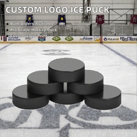 Disques de hockey POROS officiels, réglementation 6oz, en caoutchouc vulcanisé noir, pour entraînement professionnel, compétition, équipement sportif pour patinoire.