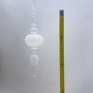 Đồ Trang Trí Thủy Tinh Thủ Công Bề Mặt Trang Trí Pha Lê, Bộ 2 Giọt Lấp Lánh - Product Image 4