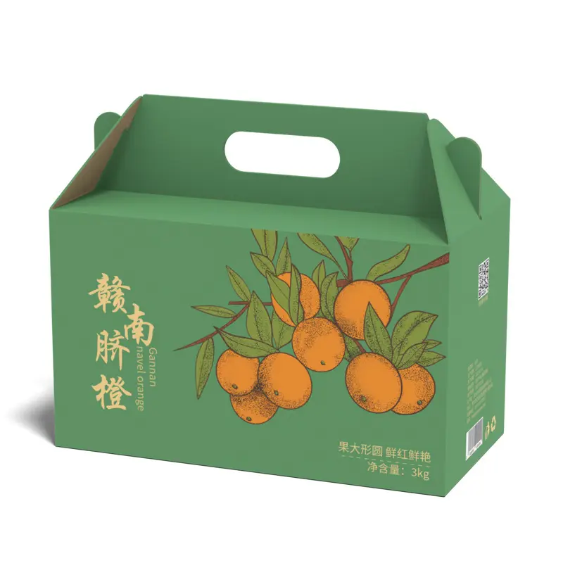 Caja personalizada de papel corrugado FTS, embalaje de cereza de lujo, joyería, fruta