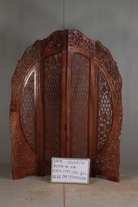 Luxury Modern Carved Wooden Partition <b>Screen</b> with 360 Degree Rotating <b>Folding</b> Room Divider Panels for Living Room Apartment - Product Image 2
