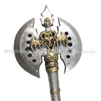 World of Warcraft Halloween Cosplay arma modelo doble cara hacha plástico doble mano hacha doble función juguete espada