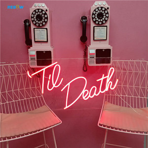 ป้ายไฟนีออนโลโก้บริษัทจัดงานแต่งงาน Rebow Til <span class=keywords><strong>Death</strong></span> แบบกำหนดเอง - Product Image 1