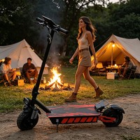 Trottinette électrique adulte pliable à double moteur, tout-terrain, avec amortissement et longue autonomie, pour les trajets en extérieur