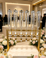 Coffret de Luxe Doré 375ml 6 Bouteilles de Parfum Huile Essentielle pour Présentoir de Décoration de Mariage Stock USA
