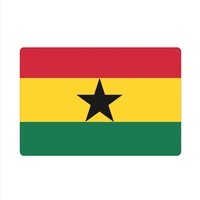 Tapis de sol en caoutchouc polyester imprimé drapeau national du Ghana, 40*60cm, tapis de porte rectangulaire antidérapant pour la maison