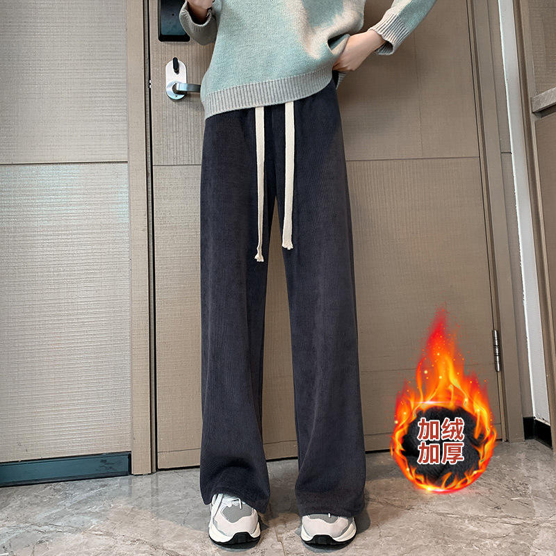 ผ้าชินนิลสีเทาแบบหนา บุด้วยผ้าฟลีซ