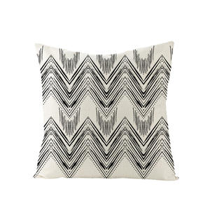 Taie d'oreiller à motifs géométriques africains, taie d'oreiller en lin noir et blanc, housse de canapé familiale décorative - Product Image 6