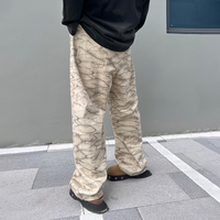 Pantalon Cargo Décontracté pour Homme, 100% Coton, Style Urbain, Fabricant de Jeans Cargo Tendance, Pantalon à Poches Imprimées Personnalisées