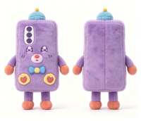 Étui de téléphone en peluche personnalisé CE ASTM Étui en peluche souple comme cadeau pour les enfants commissions en peluche