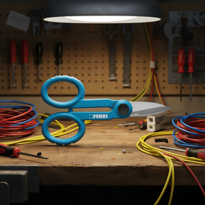 Ciseaux d'électricien Fervi, lames tranchantes en acier inoxydable pour une coupe de précision - Product Image 3